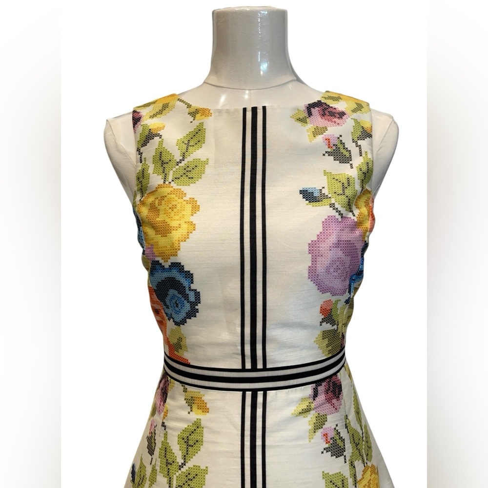 Anthropologie Payal Pratap Garden Grid Sheath Dress Size:0 - Picture 5 of 10
